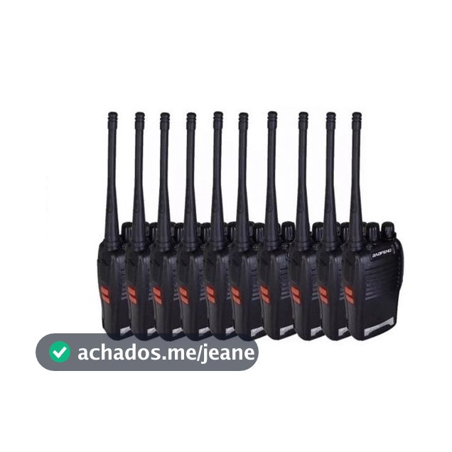 Kit 10 Radio Comunicador Fone Walktalk Baofeng BF-777S