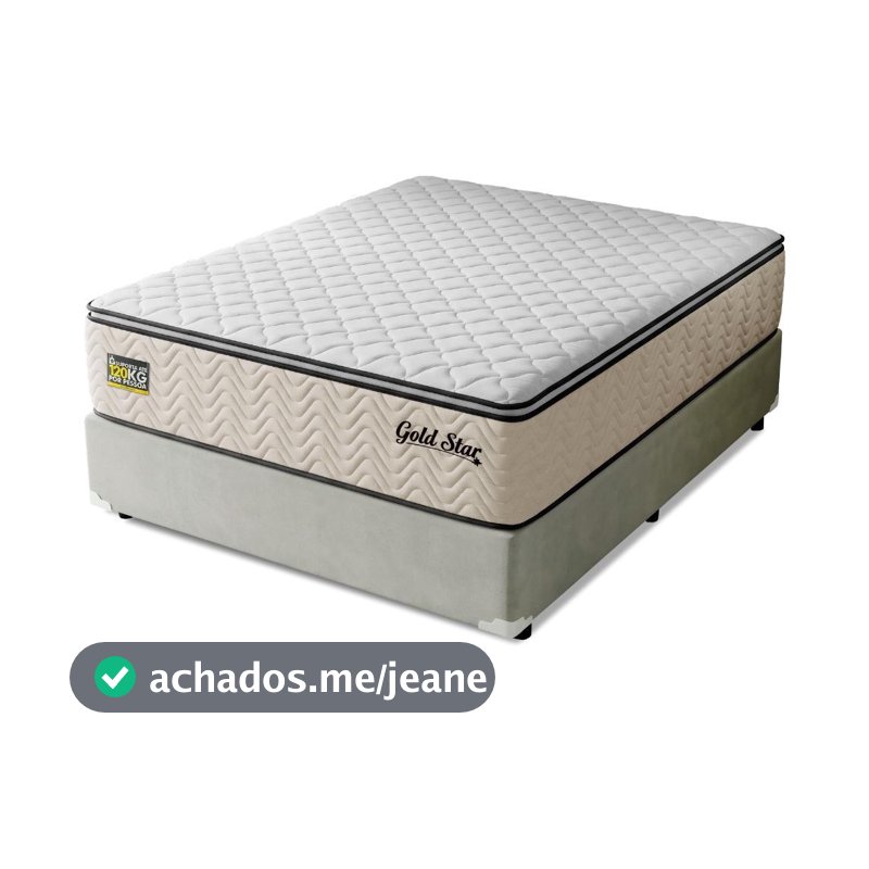 Cama Box Desmontável King Molas Ensacadas Gold Star 193x203x76cm Hellen
