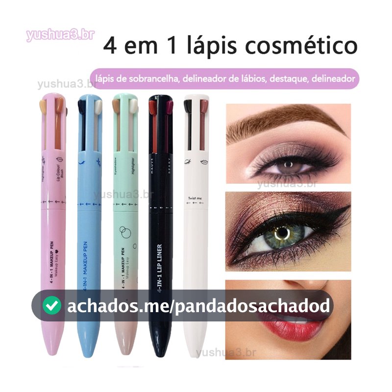 4 Em 1 Caneta De Maquiagem Lápis À Prova D'água Ferramenta Para O Delineador De Lábios Eyeliner Brow Liner Highlighter Make You More yushua3br