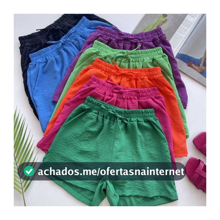Kit 3 Shorts Feminino Duna Com Elástico na Cintura Básico leve Atlético Verão