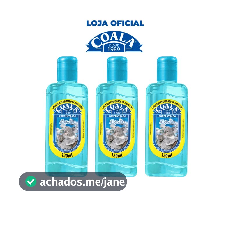 Combo 3 Limpadores Coala Algodão 120 ml