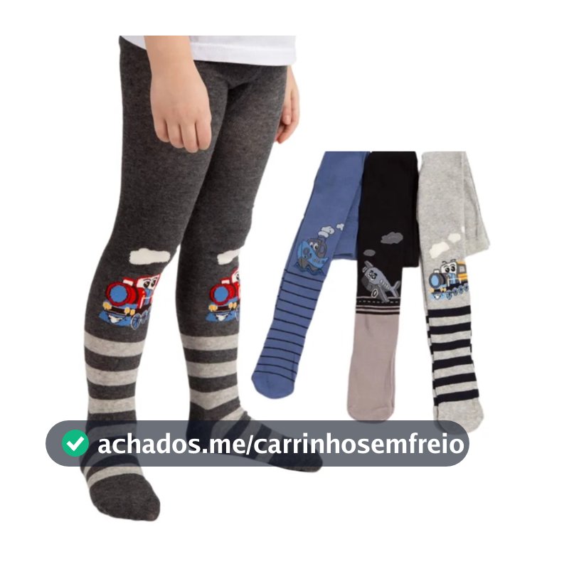 Kit 1, 2, 3 ou 4 Meia Calça Grossa Infantil - Fio 80 - 0 Até 12 Anos Infantil Bebê Menino Inverno Escola