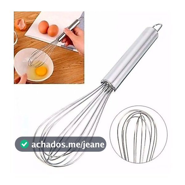 Fouet Fuê Batedor de ovos Manual Aço Inox