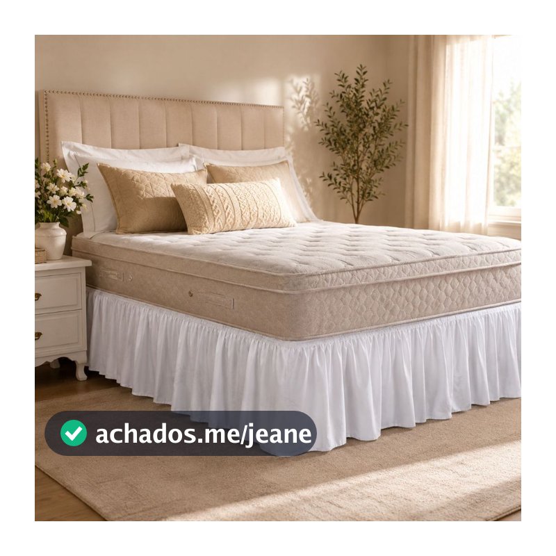 Saia para Cama Box Universal Casal Queen King com Elástico 25mm Microfibra Ajuste Perfeito