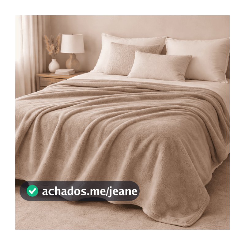 Manta QUEEN Soft Antialérgica 2,60 x 2,40 Mt- Microfibra Grosso Varias Cores
