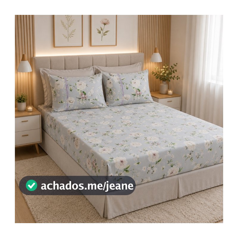 Jogo de Cama 400 Fios com Elástico – Roupa de Cama Premium Aveludada, Macia e Sofisticada para Solteiro, Casal e Queen