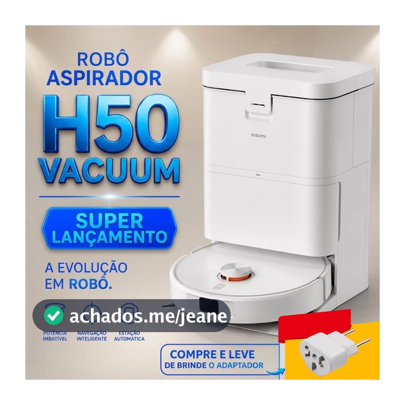 Robô de Limpeza Xiaomi Robot Vacuum H50 e H50 PRO Base de autoLimpeza versão global original lacrado