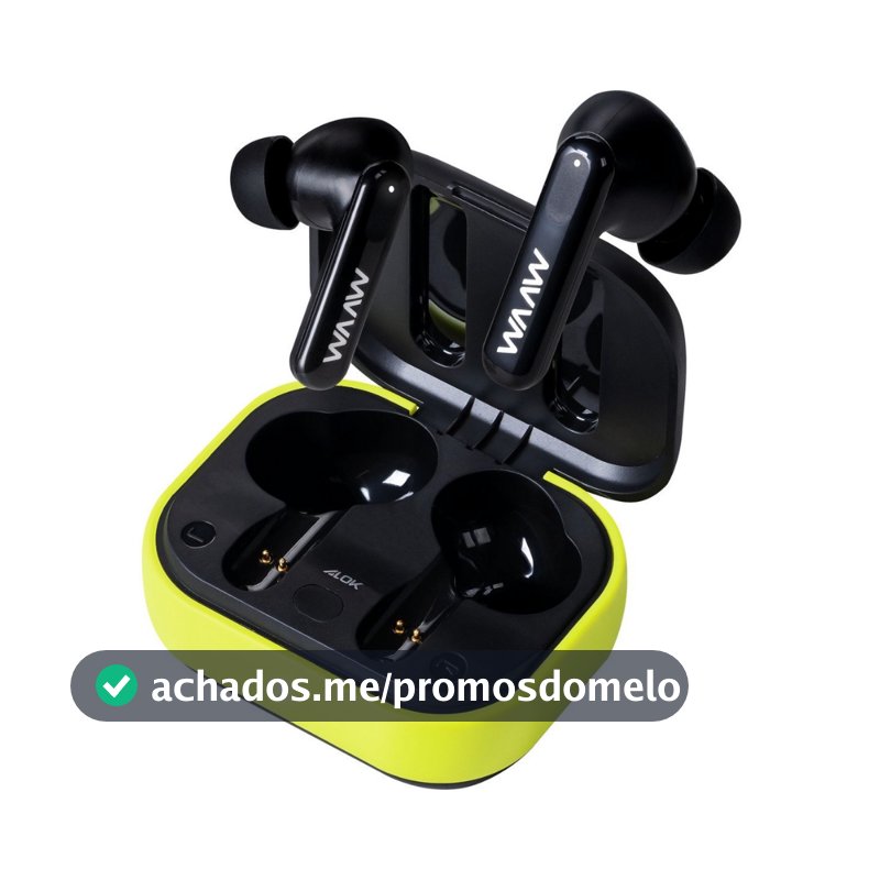 Fone De Ouvido Bluetooth Waaw By Alok Mob 500anc Resist Água