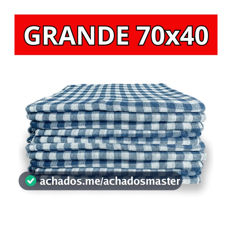 Kit 10 Pano De Chão Xadrez Extra Grande pano de limpeza