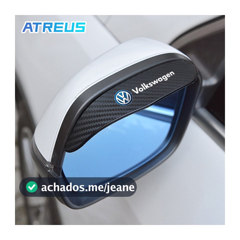 2 Peças Para Volkswagen Carro De Fibra De Carbono Vista Traseira Espelho De Chuva À Prova Acessórios Volkswagen Golf Mk4 Mk7 MK3 jetta mk6 Up Passat b5 b6 b7 Tiguan VW Polo 9n 9n3 gol g5 g4 g3 g6 Nivus Fox new Beetle Virtus