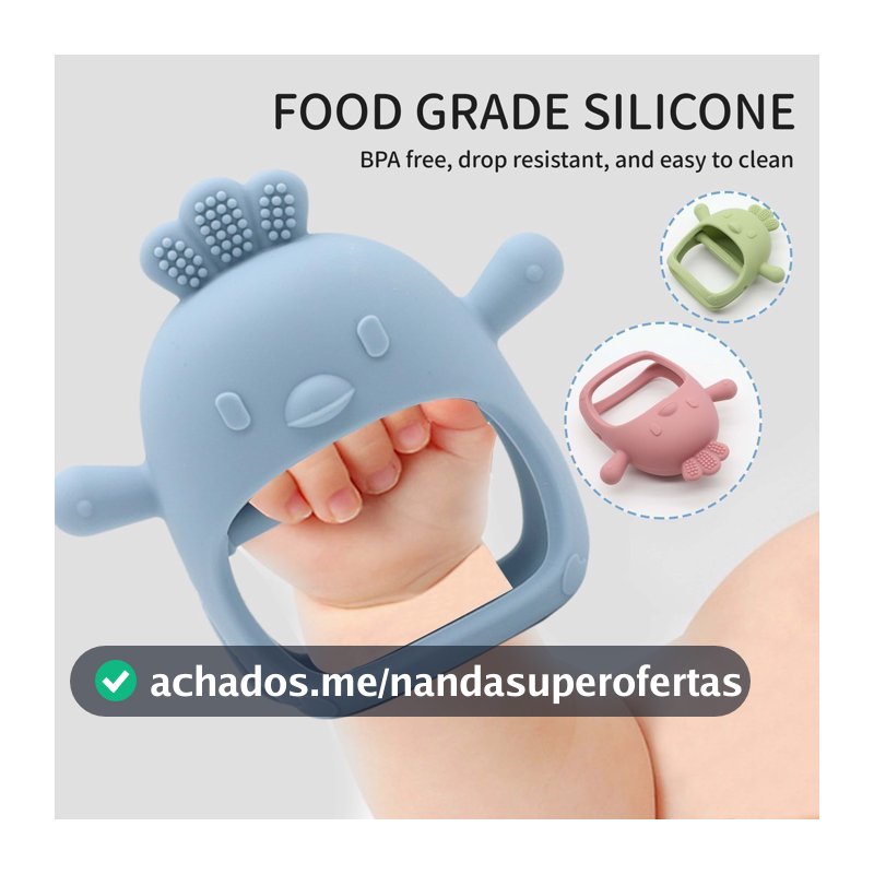 Brinquedos De silicone Para Dentição Bebês Com Mais De 3 Meses , Mordedor De Pulso À Prova De Queda , Mastigar , Sem BPA