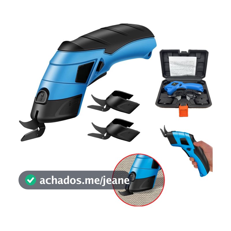 Tesoura Elétrica Para Tecidos Usb Recarregável 12v Bivolt