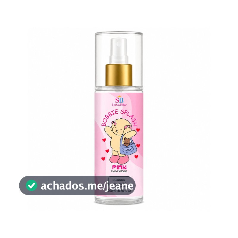 Body Splash Infantil Sophia Bellar Pink 200ml  Desodorante Colônia Suave com Fragrância Delicada Cuidado Essencial