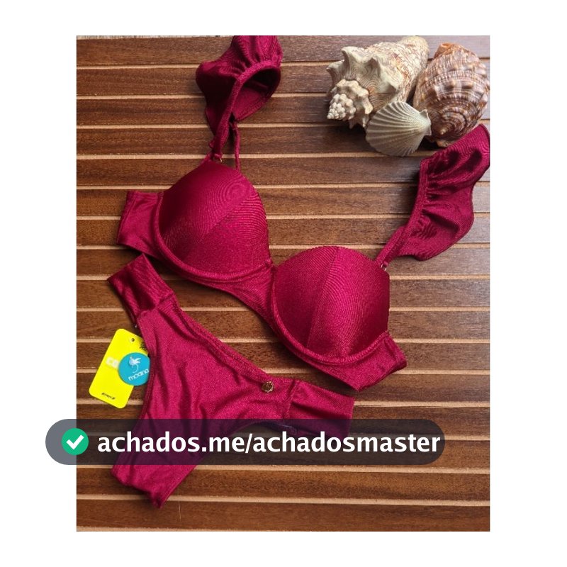 Biquíni meia taça babados calcinha padrão