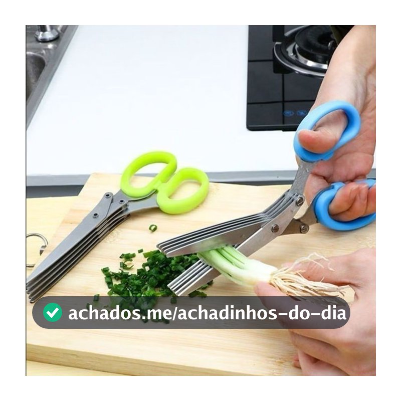 TESOURA PARA PICAR E CORTAR ALIMENTOS 5 LÂMINAS Top Ola