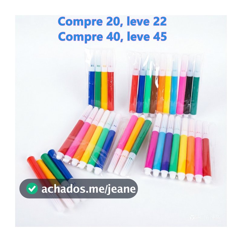 Kit Canetinhas Aquarela Infantil [6/12 Cores] - Atóxica e Lavável - Material Escolar e Brinquedo Educativo para Desenho