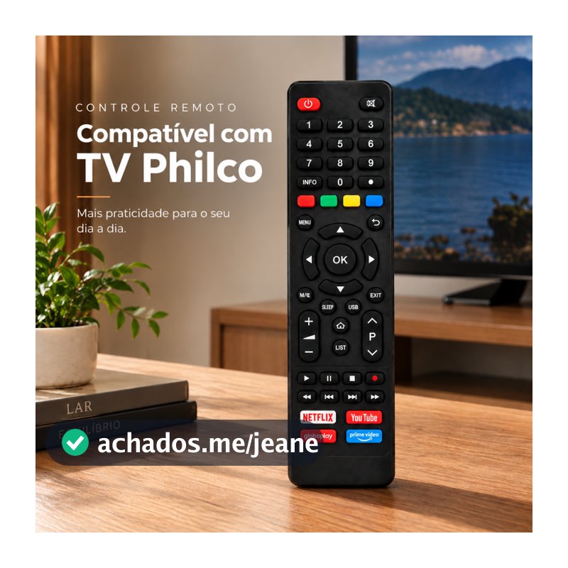 Controle Remoto TV Compatível Philco Universal Para Televisão