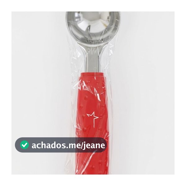 Concha Para Sorvete Açaí Tramontina Inox Vermelha