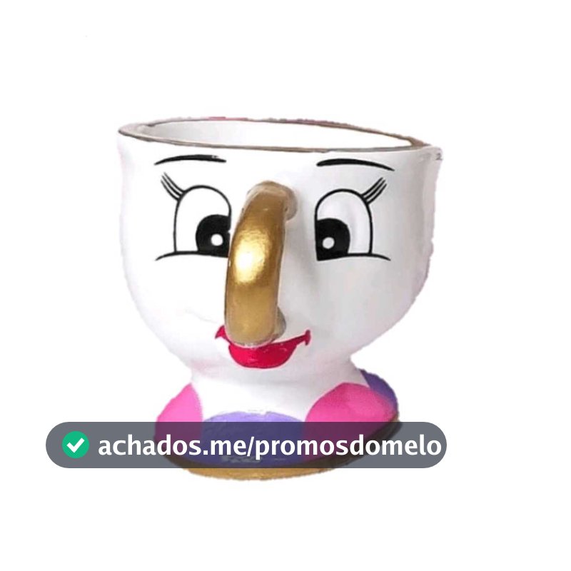 Xícara Zip Em Cerâmica Personagem A Bela E A Fera Disney