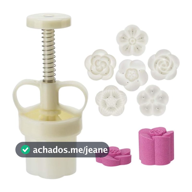 Kit Ejetor Molde Para Massas Brigadeiro e Doces Blue Star Max Flor Coração Arabesco Docinhos Gourmet
