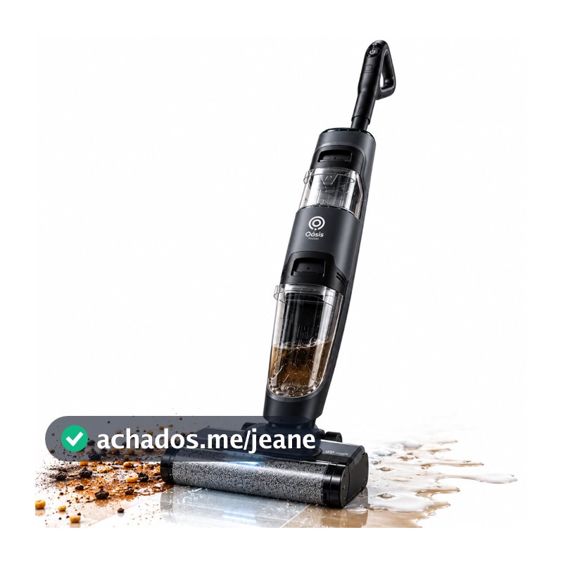 Aspirador de Pó Limpador de Piso Sem Fio 3 em 1 Multifuncional Lava Aspira e Limpa Alta Sucção 12kpa Bivolt 110/220V
