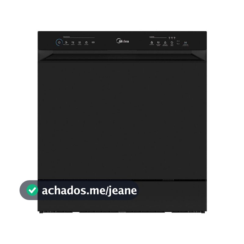 Lava Louças 8 Serviços Preta Touch Plus Midea MDWTF08B2 220V