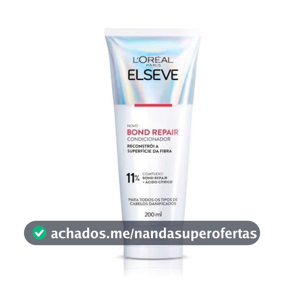 Condicionador de Reparação Molecular para Cabelos Danificados com Ácido Cítrico Elseve Bond Repair 200 mL
