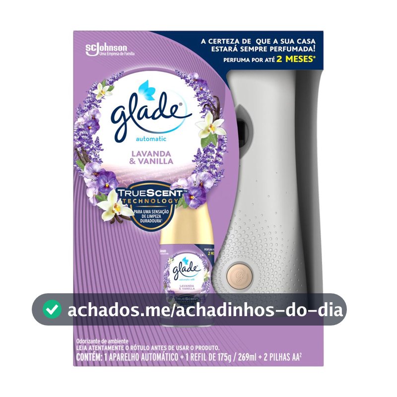 Odorizador de Ambiente Glade Automatic + Refil Lavanda & Vanilla 269ml