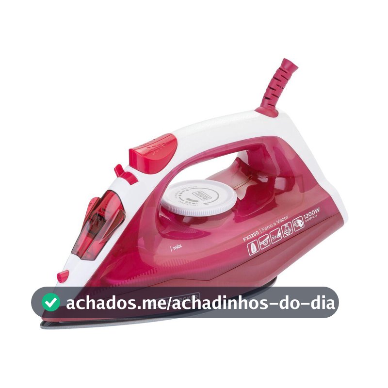 Ferro de Passar Roupa a Vapor Black Decker FX2250 127V Spray Frontal
