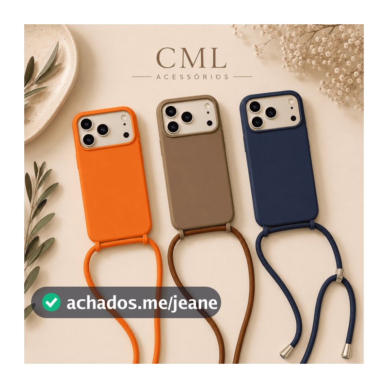 Capa para IP 11-18 com Cordão Alça de Pescoço Anti Queda