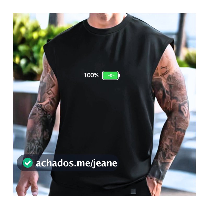 Regata Streetwear Bataria 100%  Masculina Estilo Verão Praia Summer Blusa Cavada Unissex Larga Algodão Academia
