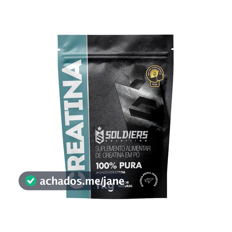 Creatina Suplemento Monohidratada em Pó 100% Pura Importada - Soldiers Nutrition
