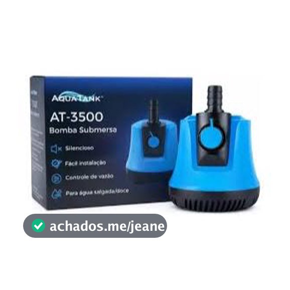 Bomba Submersa Aquatank At-3500 3500 L/h Aquários E Lagos