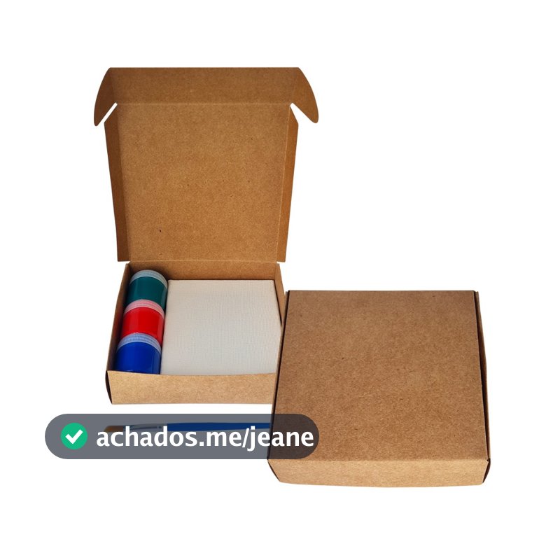 Kit Pintura com Embalagem Kraft e TAG personalizada | Lembrancinha | Lembrancinha de Aniversário