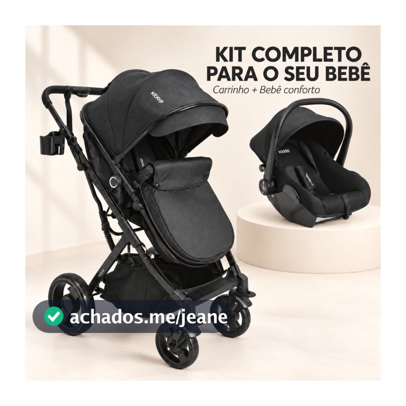 KIT CARRINHO VOX II + BEBÊ CONFORTO COLINHO KIDDO WHOOP + ADAPTADORES