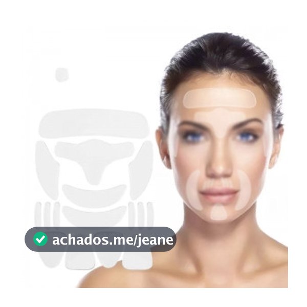 Fita Adesiva de Silicone para Rosto 1 Kit 16 Unidades Reutilizavel para Maquiagem