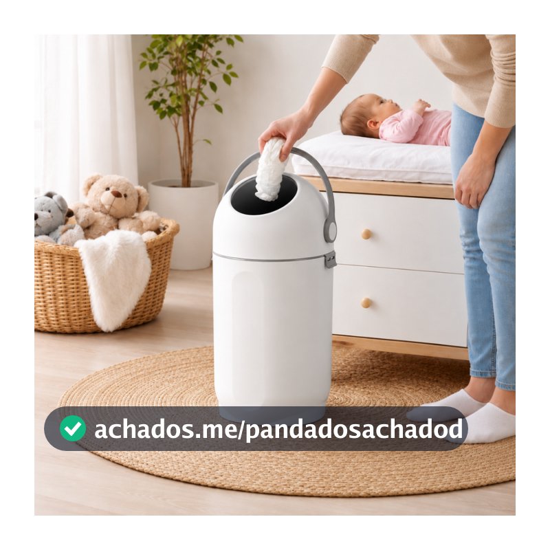 Lixeira Anti Odor Bebê 12 Litros Lixo Anti Odor Fralda Lixeira Para Quarto de Bebê