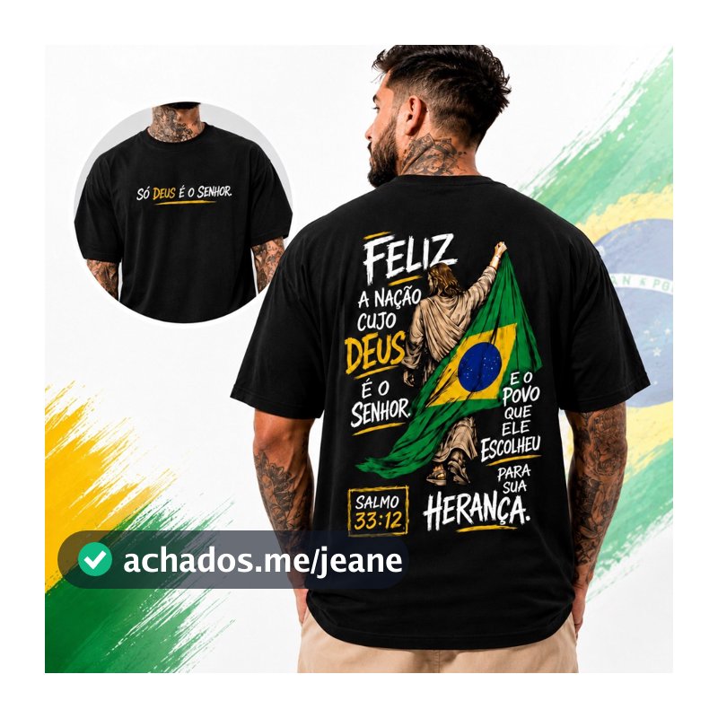 Camiseta Gospel Cristã Estampa Jesus Camisa Evangélica Streetwear Unissex Algodão 30.1 Estampa Versículo Bíblico