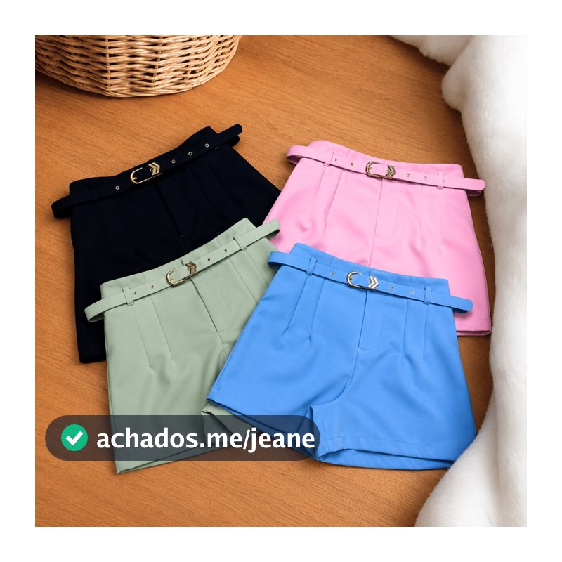 Kit 2 Short do Alfaiataria com seu cinto da mesma cor | Novo Lançamento Para O Verão 🌸✨