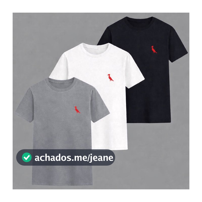 Kit 3 Camisa Masculina Algodão Premium Camiseta Para Presente Varias Cores Oferta