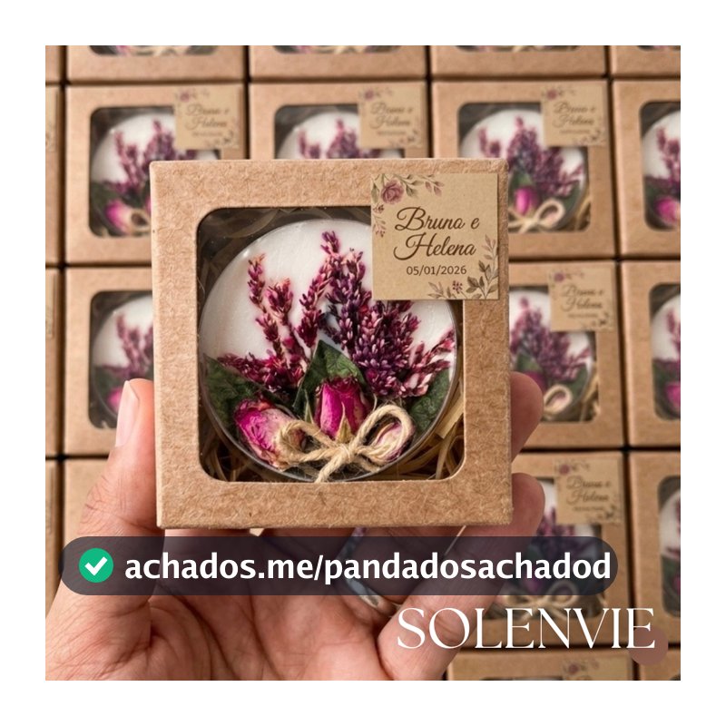 20/50 Lembrancinhas Personalizadas Sabonetes Artesanais Caixinhas Floral– Casamento Noivado Aniversário Chá de Bebê