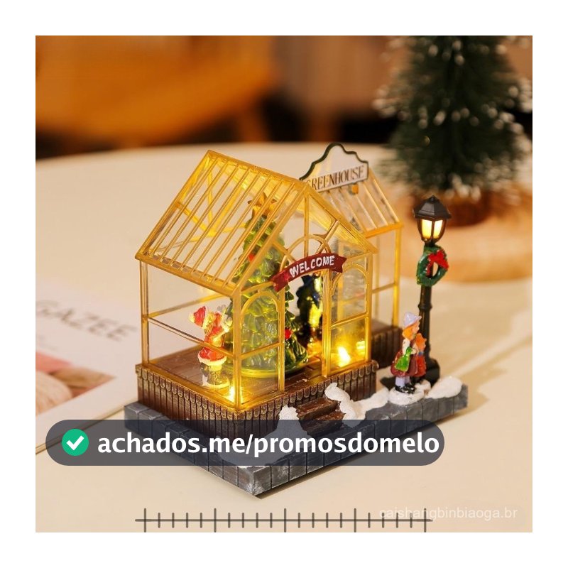 New Christmas Decoration: Luminous Musical House Resin Craft, Creative Desktop Ornament and Holiday Gift