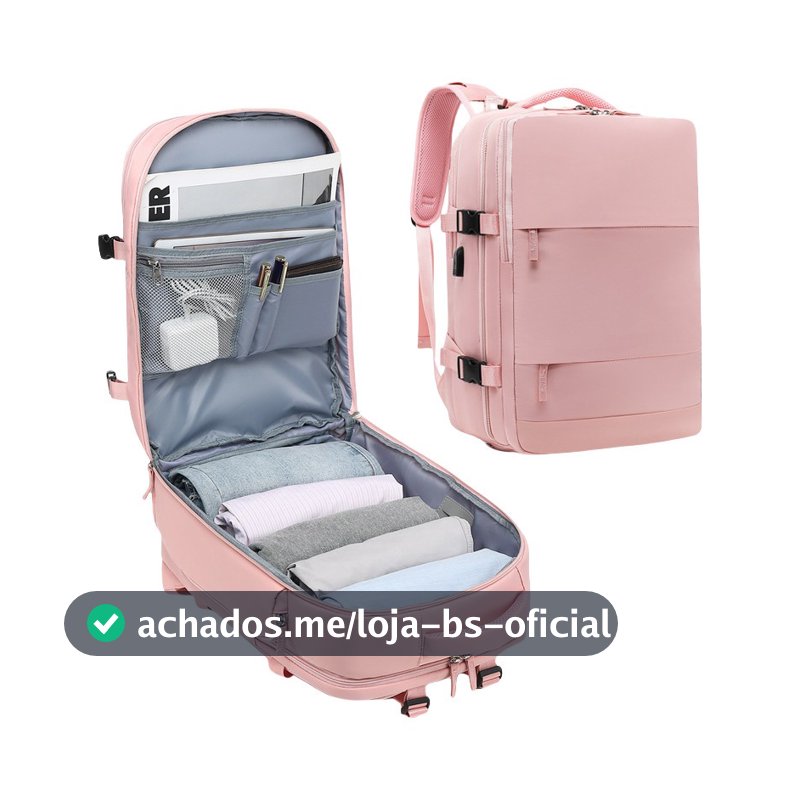 Mochila Viagem Feminina Masculinas Multifuncional Reforçada Resistente À água Notebook Impermeável Viral