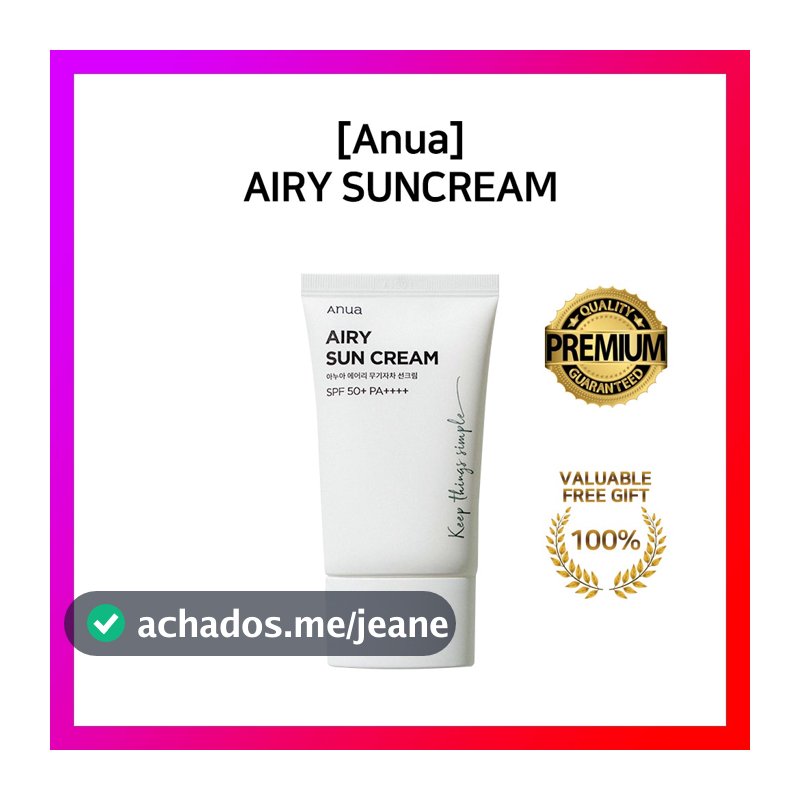 (Anua) Protetor Solar Airy 50ml SPF 50 + PA +