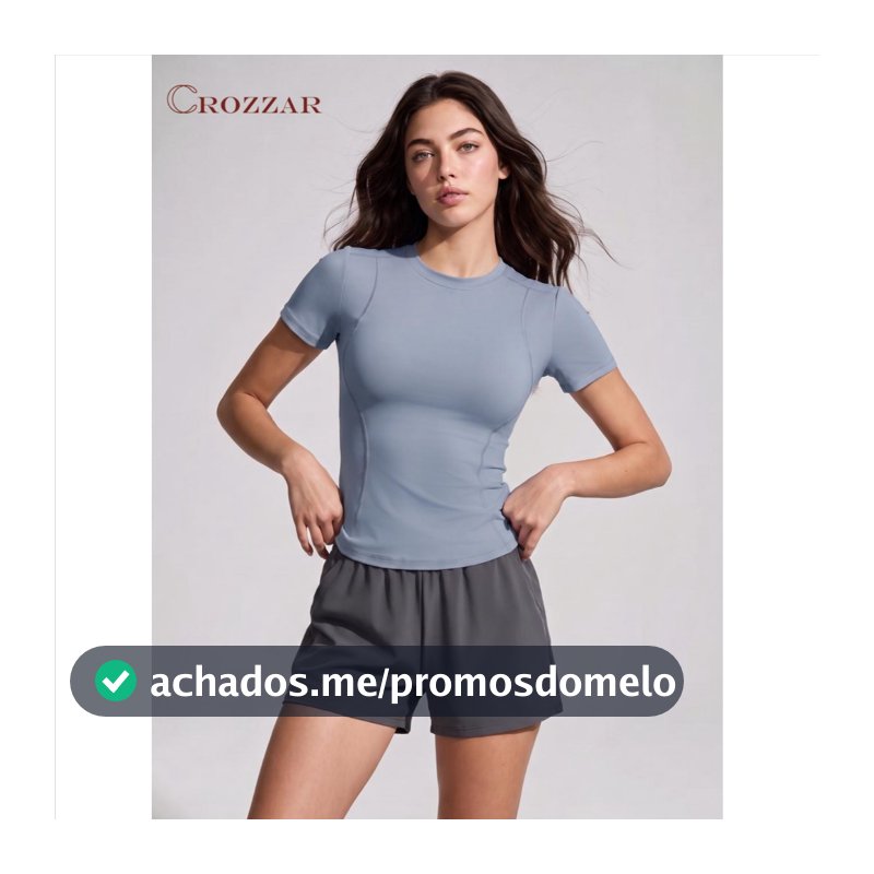 🔥Camiseta de Yoga Feminina Modeladora, Camiseta Esportiva de Manga Curta,Tecido Respirável Elástico para Academia Treino