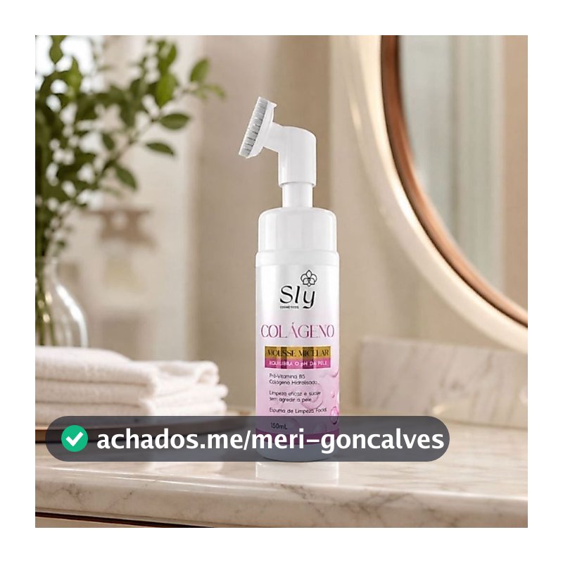 Kit Mousse Antioleosidade Cosmético Micelar Sly Beleza Pele Mulher Colágeno Moda Feminina