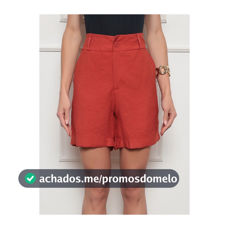 Short Social Feminino Marrante Reto Cintura Alta Com Bolsos E Caimento Estruturado Look Moderno Dia A Dia