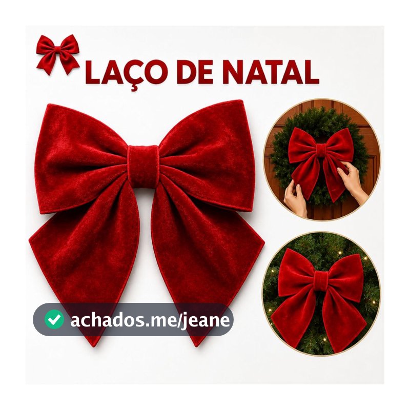 Laço Veludo Grande Estruturado Para Arvore de Natal Vermelho Decoração Luxo Alta Qualidade Opção Laço Gigante