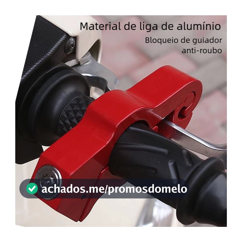 Trava Manete Moto Antifurto Tranca Universal Feita de Alumínio Naval