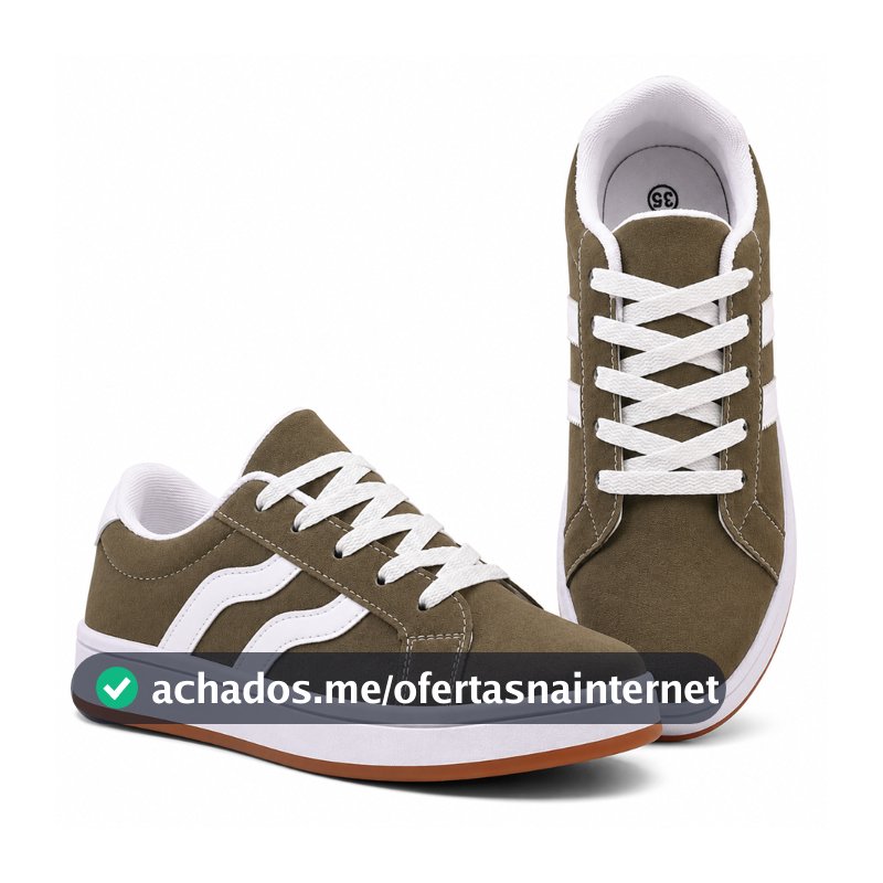 Tênis Feminino Casual em Camurça Leve e Confortavel
